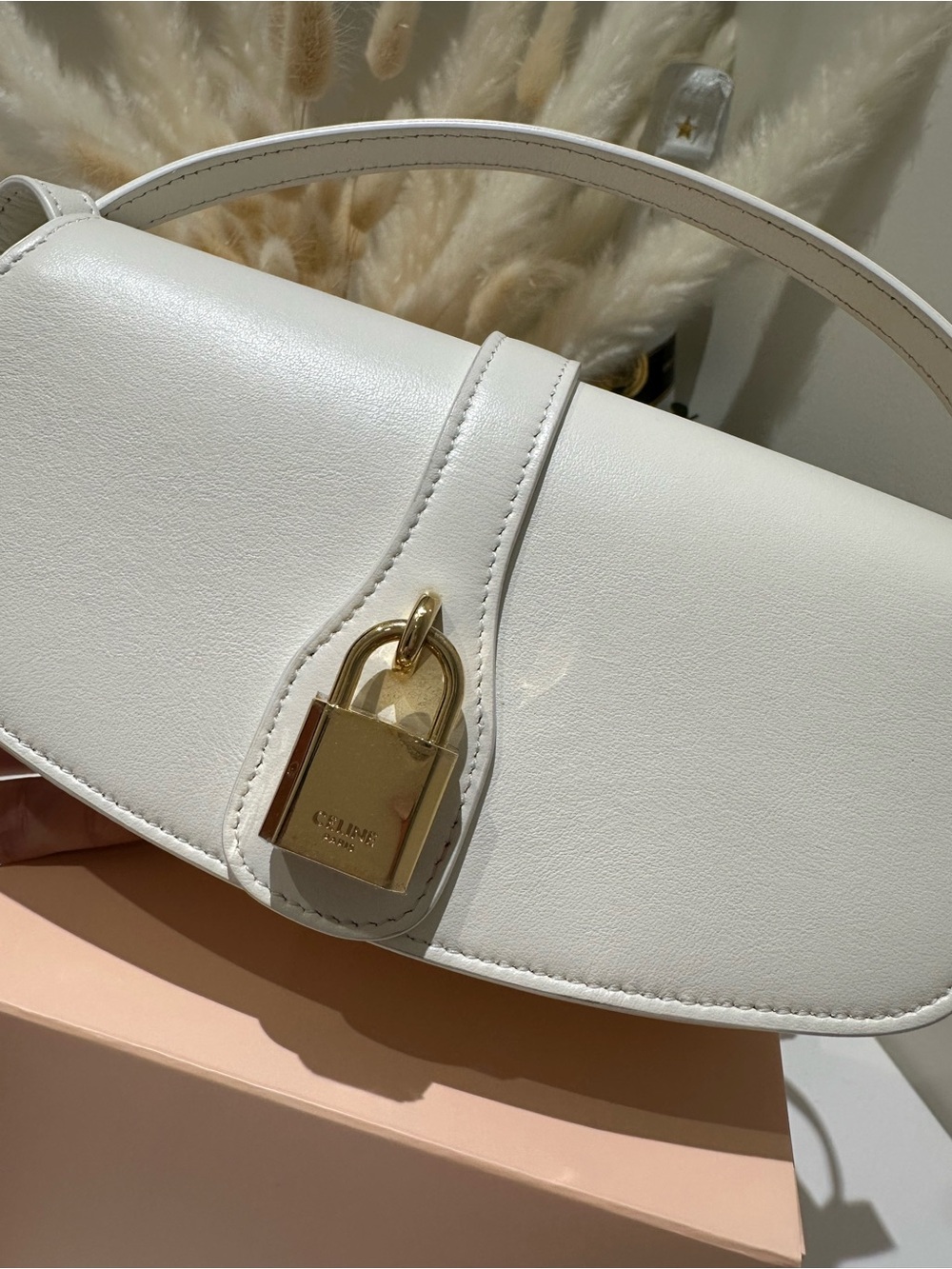 Celine Tabou Clutch with strap (white) - Picture 5 of 6